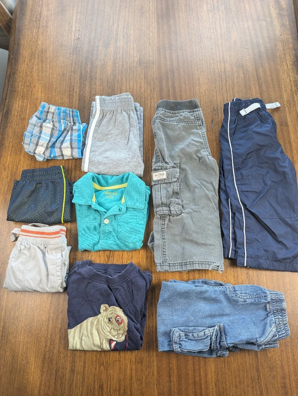 Bundle Of 9 Pcs Boys Clothing 18M Pants Shorts Shirts See Description